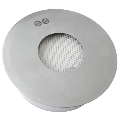 Ronde brander met 5 liter capaciteit in roestvrij staal. Perfect voor doe-het-zelf biohaarden. Maat Ø: 26 x H: 10 cm