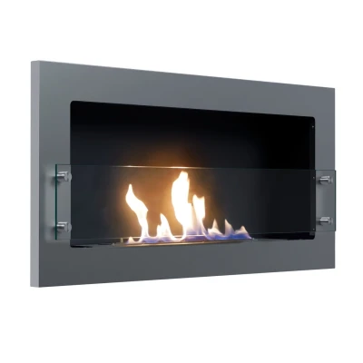 Texas  - Stalen bio-ethanol wandhaard met glas Texas  - Stalen bio-ethanol wandhaard met glas