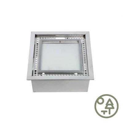 Vierkante brander van 5 liter voor het terras Vierkante buitenhaard van 5 L