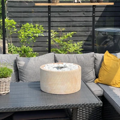 Ronde bio-ethanol brander (0,9 liter)|Bioethanolhaard-shop.nl Ronde brander met 0,9 liter capaciteit in roestvrij staal. Perfect voor doe-het-zelf biohaarden. Maat Ø: 12,5 x H: 9 cm