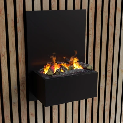ScandiFlames Elektrische Brekke Zwarte Waterdamp Haard ScandiFlames Elektrische Brekke Zwarte Waterdamp Haard