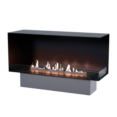 Bio-ethanol haard van Bio Fireplace Group Foco Corner 1200 Right - Hoek bio-ethanol haard met twee openingen