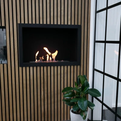 Bioethanol haard van Bio Fireplace Group Foco One 800 - 1-zijdige bioethanol haard voor inbouw