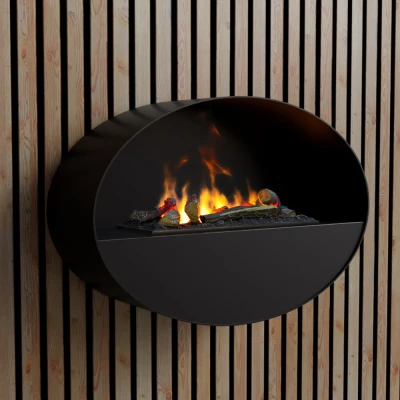 ScandiFlames Electric Kjos - Zwarte Wandgemonteerde Opti-Myst Haard ScandiFlames Electric Kjos - Zwarte Wandgemonteerde Opti-Myst Haard
