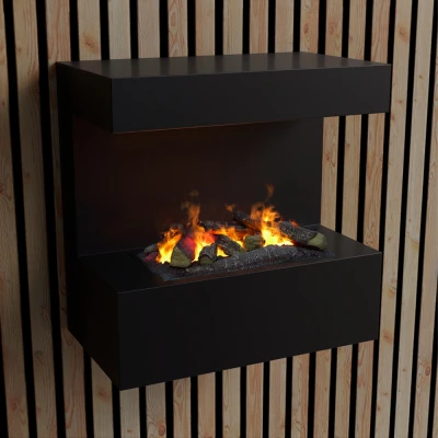 ScandiFlames Electric Late Zwarte Wandhaard Opti-Myst ScandiFlames Electric Late Zwarte Wandhaard Opti-Myst