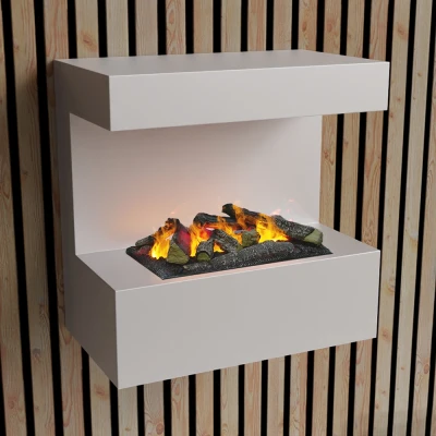 ScandiFlames Electric Late - Witte Wandhaard Opti-Myst ScandiFlames Electric Late - Witte Wandhaard Opti-Myst