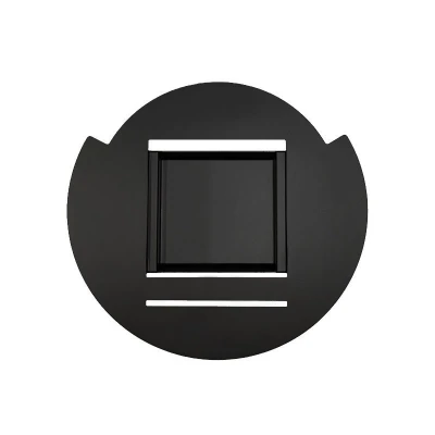 Zwarte montageplaat voor een Cocoon Fires brander