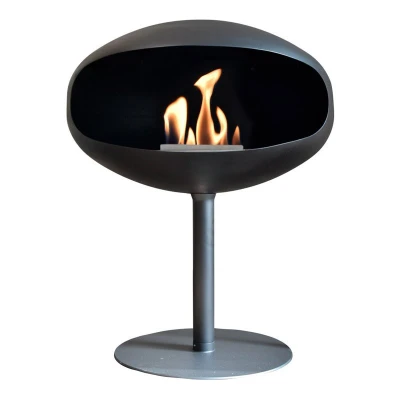 Cocoon pedestal in zwart met een zwart voetstuk Cocoon pedestal zwart voetstuk