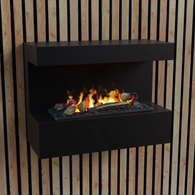 ScandiFlames Electric Steinsdal - Zwarte Wandgemonteerde Opti-Myst Haard ScandiFlames Electric Steinsdal - zwarte Wandgemonteerde Opti-Myst Haard