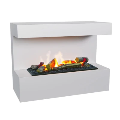 ScandiFlames Electric Steinsdal - Witte wandgemonteerde Opti-Myst haard ScandiFlames Electric Steinsdal - Witte wandgemonteerde Opti-Myst haard