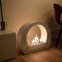 Biohaard met boog. Brander 1,5L. Brandtijd  6 uur. Maat H: 52 x B: 64 x D: 23 cm