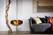 Stijlvolle cocoon bioethanol haard staal