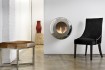 Muur hangende Vellum Cocoon Fires in gepolijst staal