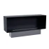 Foco One 1500 media wall inbouw bio-ethanolhaard met zwart frame en veiligheidsglas