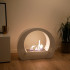 Biohaard met boog. Brander 1,5L. Brandtijd  6 uur. Maat H: 52 x B: 64 x D: 23 cm