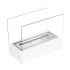 Witte tafel biohaard met een ingebouwde brander.