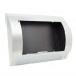 Ocean - Goedkope muur-hangende stalen biohaard. Capaciteit 0,7L bio-ethanol. Brandtijd 1-2 uur. Maat: 45 x 60 x 13,4 cm.