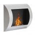 Ocean - Goedkope muur-hangende stalen biohaard. Capaciteit 0,7L bio-ethanol. Brandtijd 1-2 uur. Maat: 45 x 60 x 13,4 cm.