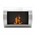 Ocean - Goedkope muur-hangende stalen biohaard. Capaciteit 0,7L bio-ethanol. Brandtijd 1-2 uur. Maat: 45 x 60 x 13,4 cm.