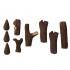 Keramisch hout 9 stuks voor biohaarden