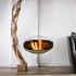 Stijlvolle cocoon bioethanol haard staal