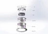 Ronde buitenbrander van 5 L
