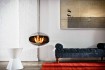 Stijlvolle cocoon bioethanol haard staal