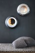 Muur hangende Vellum Cocoon Fires in gepolijst staal